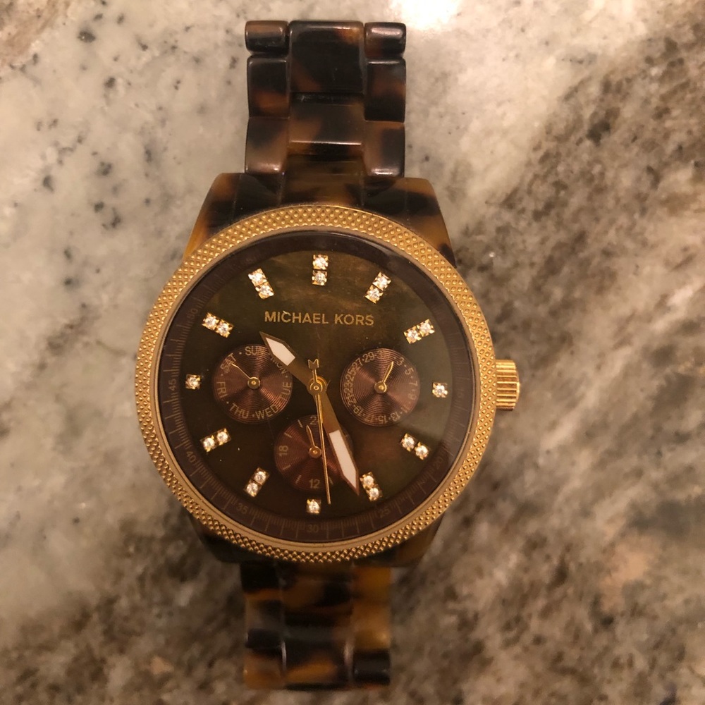 Michael Kors Tortoise & Gold Women’s Watch